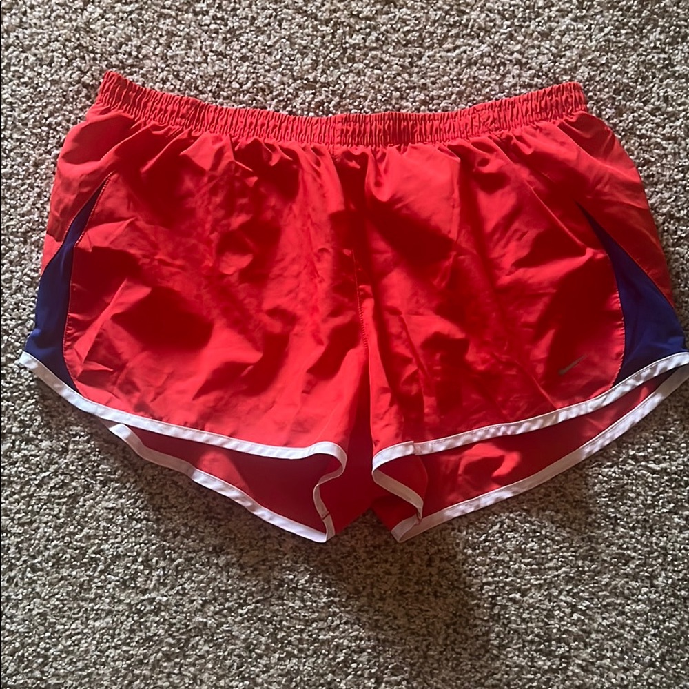 NIKE blue and red Women's running Shorts